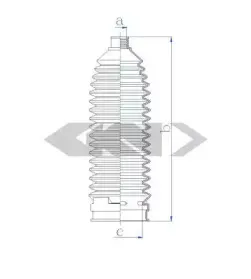 84124 SPIDAN Пыльник, рулевое управление