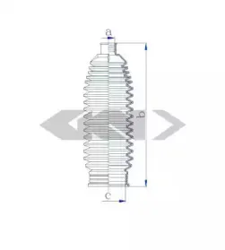 84132 SPIDAN Пыльник, рулевое управление