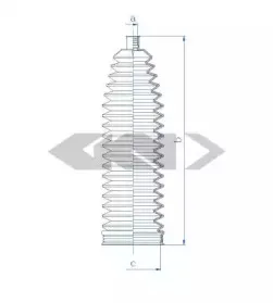 84135 SPIDAN Пыльник, рулевое управление