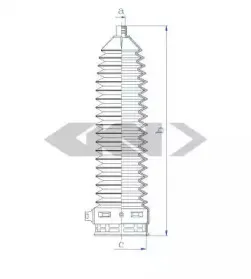 84138 SPIDAN Пыльник, рулевое управление
