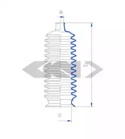 84140 SPIDAN Пыльник, рулевое управление