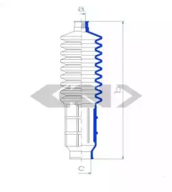 84158 SPIDAN Пыльник, рулевое управление