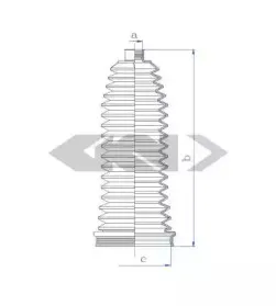 84192 SPIDAN Пыльник, рулевое управление
