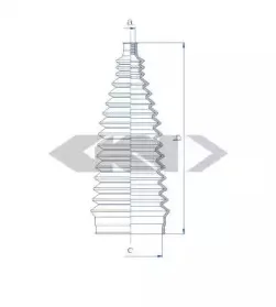 84195 SPIDAN Пыльник, рулевое управление