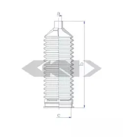 84197 SPIDAN Пыльник, рулевое управление