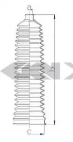 84215 SPIDAN Пыльник, рулевое управление