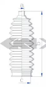 84247 SPIDAN Пыльник, рулевое управление
