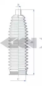 84250 SPIDAN Пыльник, рулевое управление