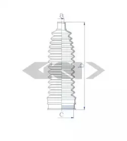 84262 SPIDAN Пыльник, рулевое управление