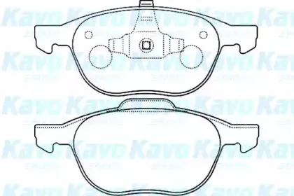 BP-4555 KAVO PARTS Комплект тормозных колодок, дисковый тормоз