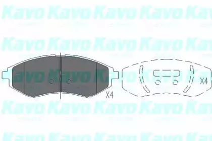 KBP-1003 KAVO PARTS Комплект тормозных колодок, дисковый тормоз