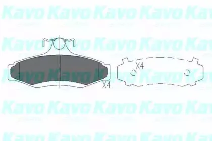 KBP-1006 KAVO PARTS Комплект тормозных колодок, дисковый тормоз