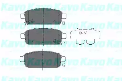 KBP-1013 KAVO PARTS Комплект тормозных колодок, дисковый тормоз