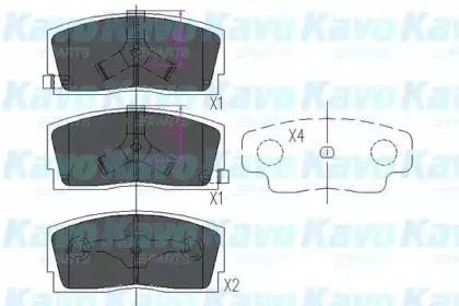 KBP-1501 KAVO PARTS Комплект тормозных колодок, дисковый тормоз