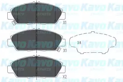 KBP-2005 KAVO PARTS Комплект тормозных колодок, дисковый тормоз