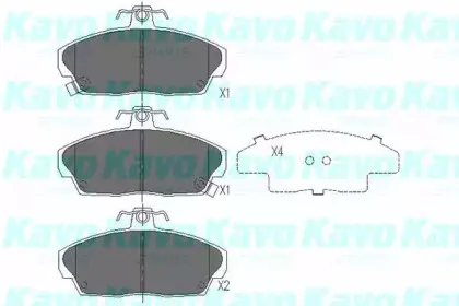 KBP-2006 KAVO PARTS Комплект тормозных колодок, дисковый тормоз