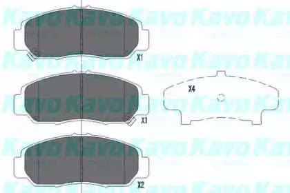 KBP-2037 KAVO PARTS Комплект тормозных колодок, дисковый тормоз