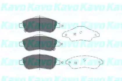 KBP-2041 KAVO PARTS Комплект тормозных колодок, дисковый тормоз