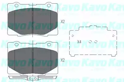 KBP-2048 KAVO PARTS Комплект тормозных колодок, дисковый тормоз