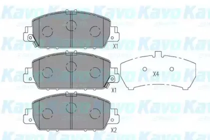 KBP-2058 KAVO PARTS Комплект тормозных колодок, дисковый тормоз