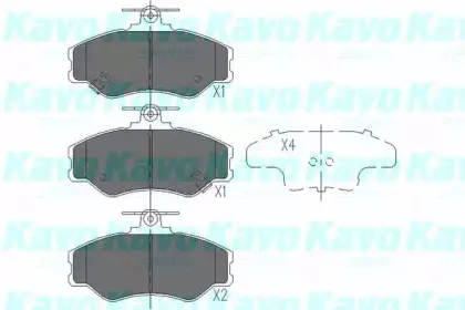 KBP-3002 KAVO PARTS Комплект тормозных колодок, дисковый тормоз