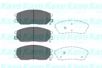 KBP-3021 KAVO PARTS Комплект тормозных колодок, дисковый тормоз