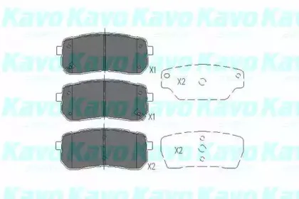 KBP-3026 KAVO PARTS Комплект тормозных колодок, дисковый тормоз