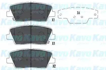 KBP-3034 KAVO PARTS Комплект тормозных колодок, дисковый тормоз