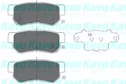 KBP-3035 KAVO PARTS Комплект тормозных колодок, дисковый тормоз