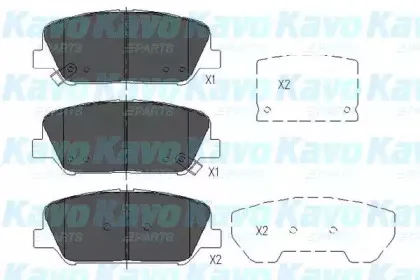 KBP-3042 KAVO PARTS Комплект тормозных колодок, дисковый тормоз