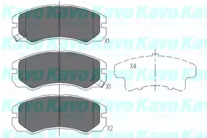KBP-3501 KAVO PARTS Комплект тормозных колодок, дисковый тормоз