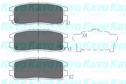 KBP-3502 KAVO PARTS Комплект тормозных колодок, дисковый тормоз
