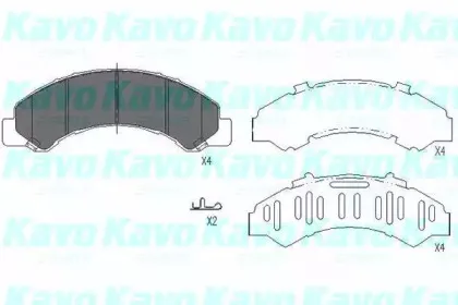 KBP-3512 KAVO PARTS Комплект тормозных колодок, дисковый тормоз