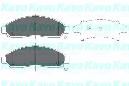 KBP-3513 KAVO PARTS Комплект тормозных колодок, дисковый тормоз