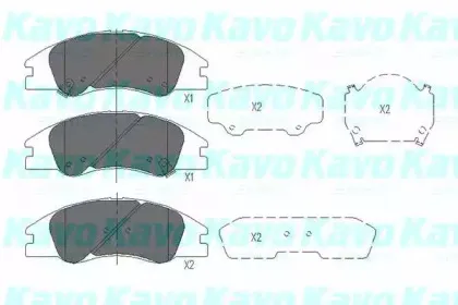 KBP-4003 KAVO PARTS Комплект тормозных колодок, дисковый тормоз
