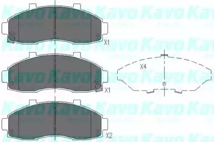 KBP-4010 KAVO PARTS Комплект тормозных колодок, дисковый тормоз