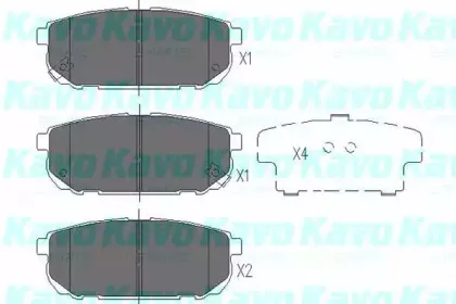 KBP-4015 KAVO PARTS Комплект тормозных колодок, дисковый тормоз