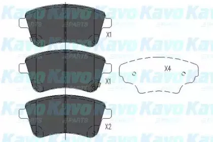 KBP-4028 KAVO PARTS Комплект тормозных колодок, дисковый тормоз
