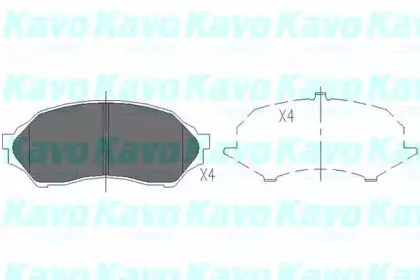 KBP-4505 KAVO PARTS Комплект тормозных колодок, дисковый тормоз
