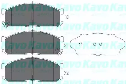KBP-4523 KAVO PARTS Комплект тормозных колодок, дисковый тормоз