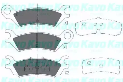 KBP-4538 KAVO PARTS Комплект тормозных колодок, дисковый тормоз