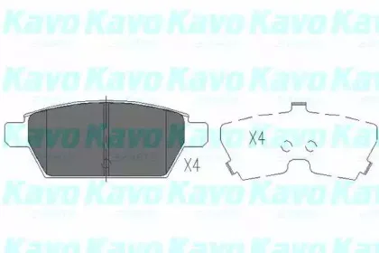 KBP-4554 KAVO PARTS Комплект тормозных колодок, дисковый тормоз