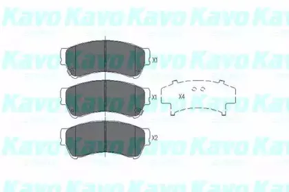 KBP-4557 KAVO PARTS Комплект тормозных колодок, дисковый тормоз