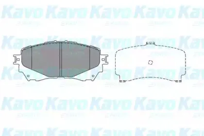 KBP-4570 KAVO PARTS Комплект тормозных колодок, дисковый тормоз