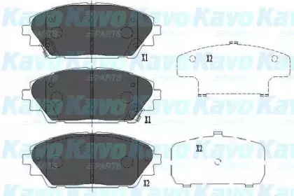 KBP-4571 KAVO PARTS Комплект тормозных колодок, дисковый тормоз