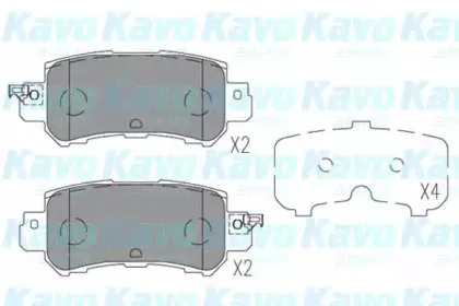 KBP-4573 KAVO PARTS Комплект тормозных колодок, дисковый тормоз