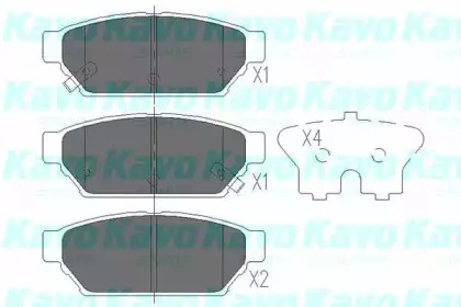 KBP-5510 KAVO PARTS Комплект тормозных колодок, дисковый тормоз