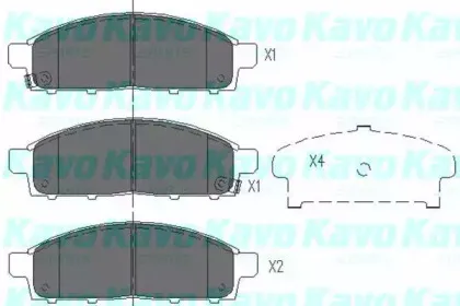 KBP-5520 KAVO PARTS Комплект тормозных колодок, дисковый тормоз