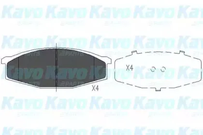 KBP-6501 KAVO PARTS Комплект тормозных колодок, дисковый тормоз