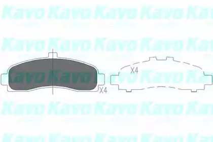 KBP-6505 KAVO PARTS Комплект тормозных колодок, дисковый тормоз